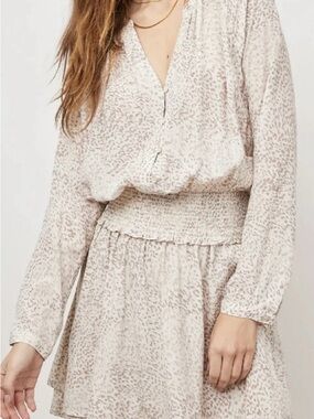 Rails Cream and Light Taupe Printed A-Line Skirt